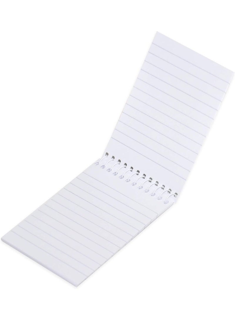 FIS Top Spiral, Soft Cover Notebook, A7 Size(7.4x10.5cm), 50 Sheets, Single Ruling, Pack of 10 Pieces-FSNBSA750SLWA4 - Image 2